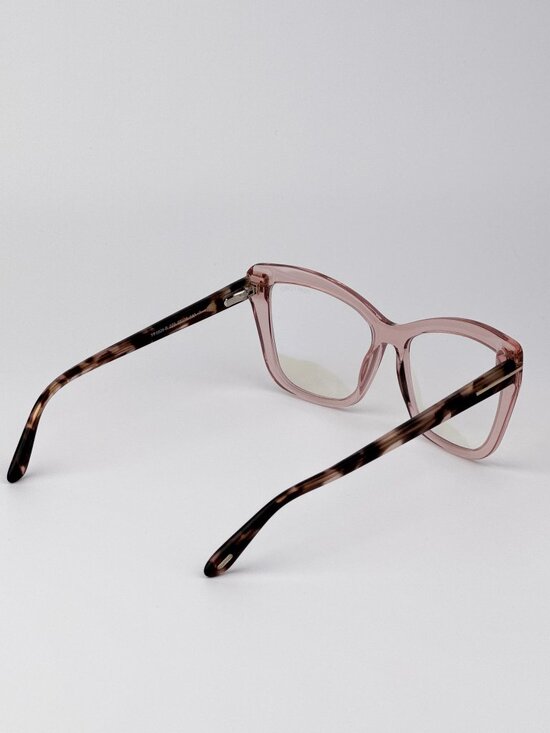 Tom Ford Women’s Eyeglasses Transparent Pink Cat Eye FT5826-B 072 AUTHENTIC main image 8